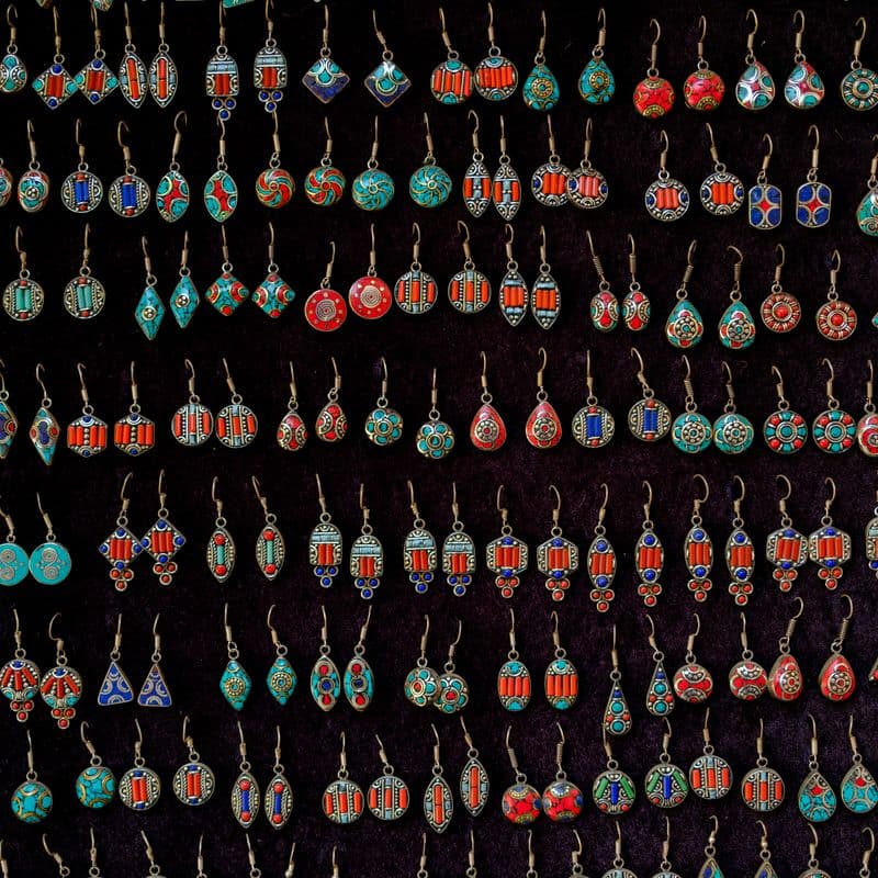 Oxidised Silver Chandbali